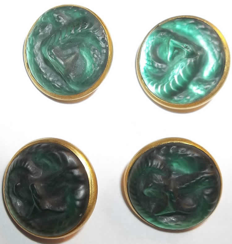 Rene Lalique Serpent Button