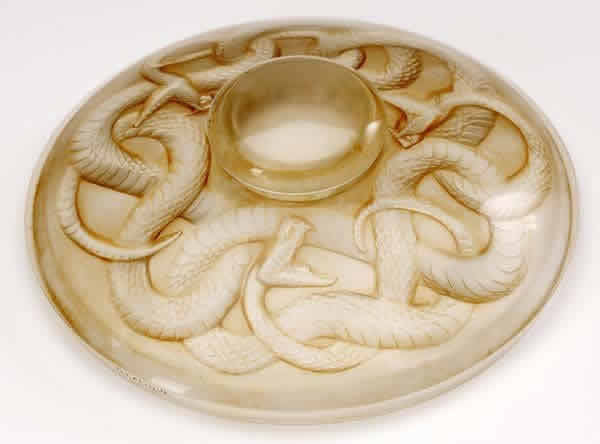 R. Lalique Serpents Inkwell
