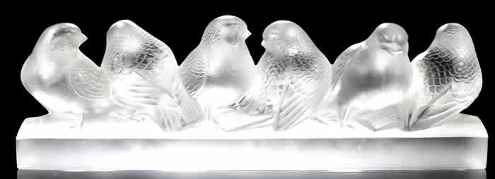 R. Lalique Six Birds Decoration