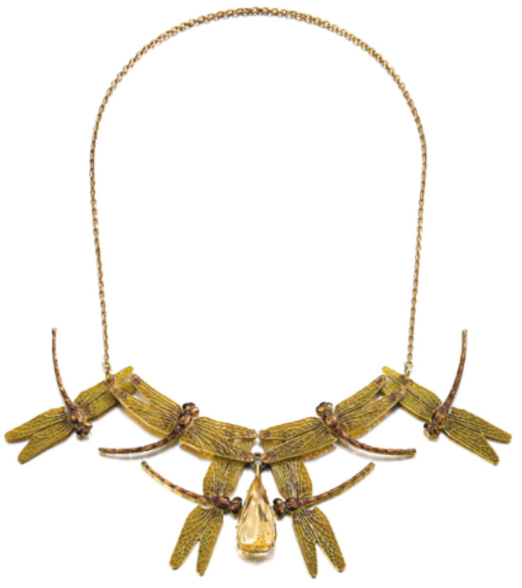 Rene Lalique Six Dragonflies Necklace