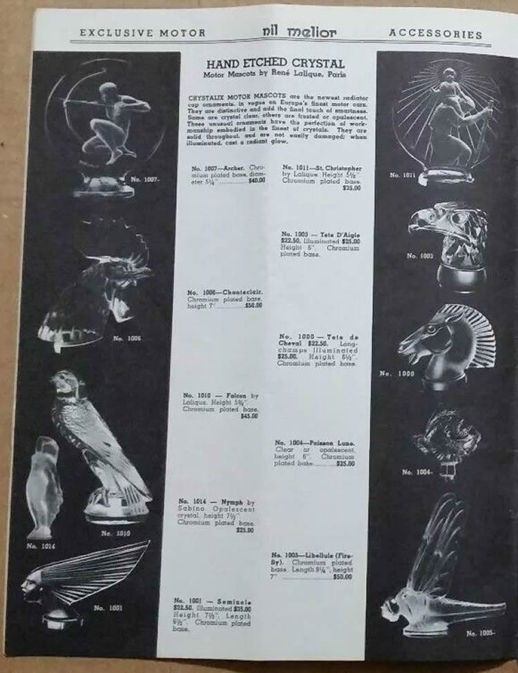 R. Lalique Nil Melior Accessories Catalog