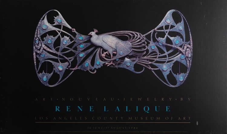 R. Lalique Art Nouveau Jewelry By Rene Lalique Exhibition Poster