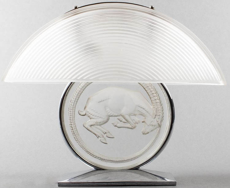 R. Lalique Belier Lamp