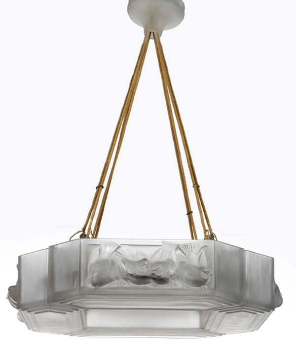 Rene Lalique Chandelier Bruxelles