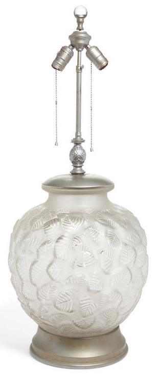 Rene Lalique Charmilles Vase Lamp