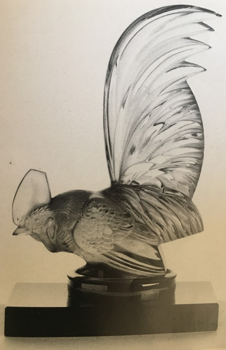 R. Lalique Coq Nain Bookend