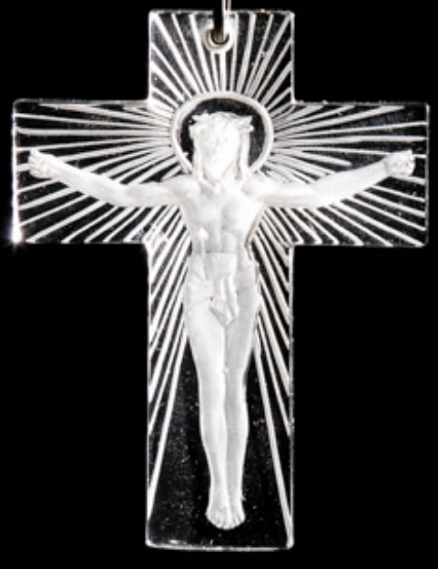 Rene Lalique Croix Gravee Pendant