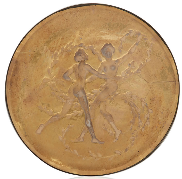 Rene Lalique Brooch Deux Danseuses Nues Aux Guirlandes