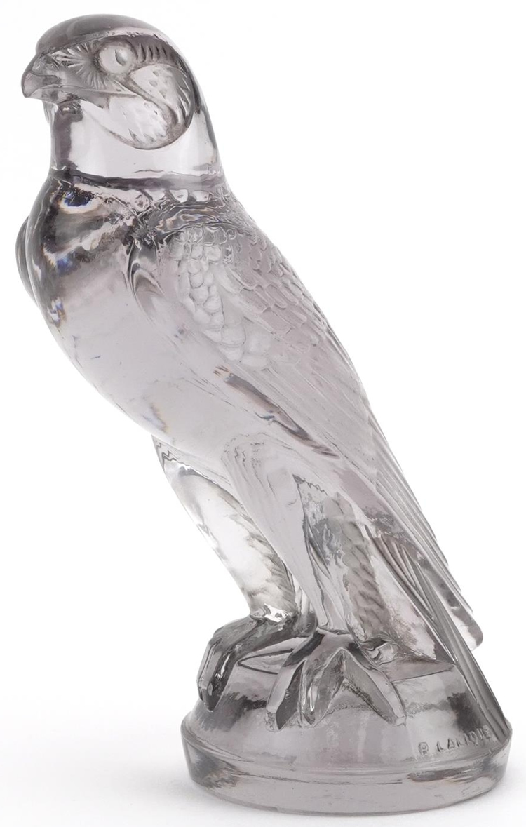 R. Lalique Falcon Hood Ornament