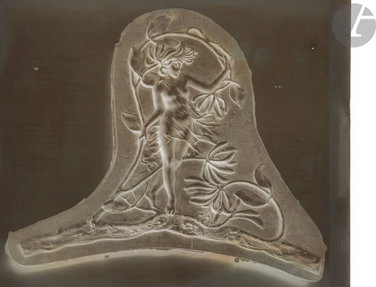 Rene Lalique Forest Woman Silver Gelatin-Bromide Dry Plate