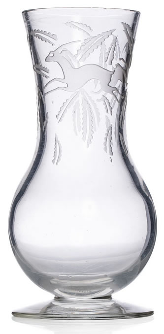 R. Lalique Gazelles Gravees Vase
