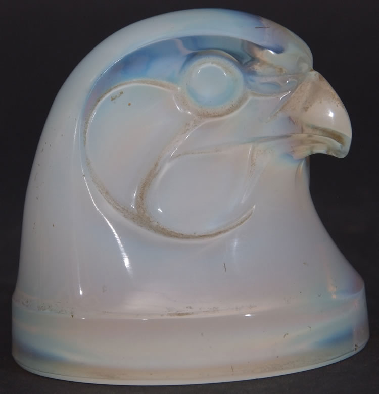 R. Lalique Hawk Head Car Mascot
