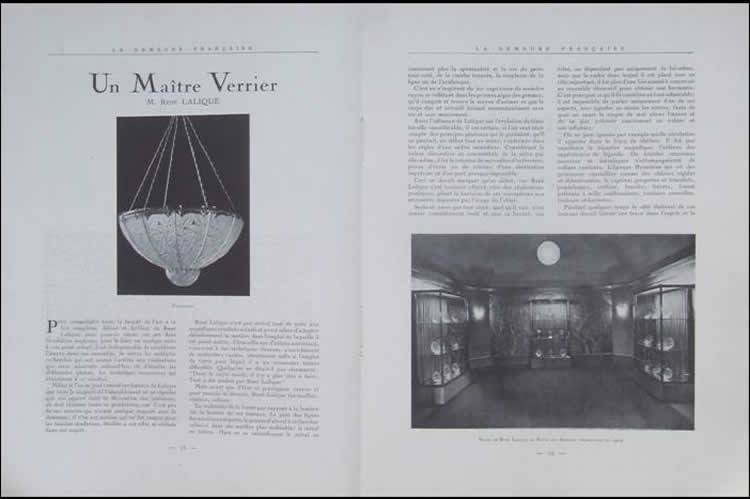 R. Lalique La Demeure Francaise  Printemps 1925 Magazine