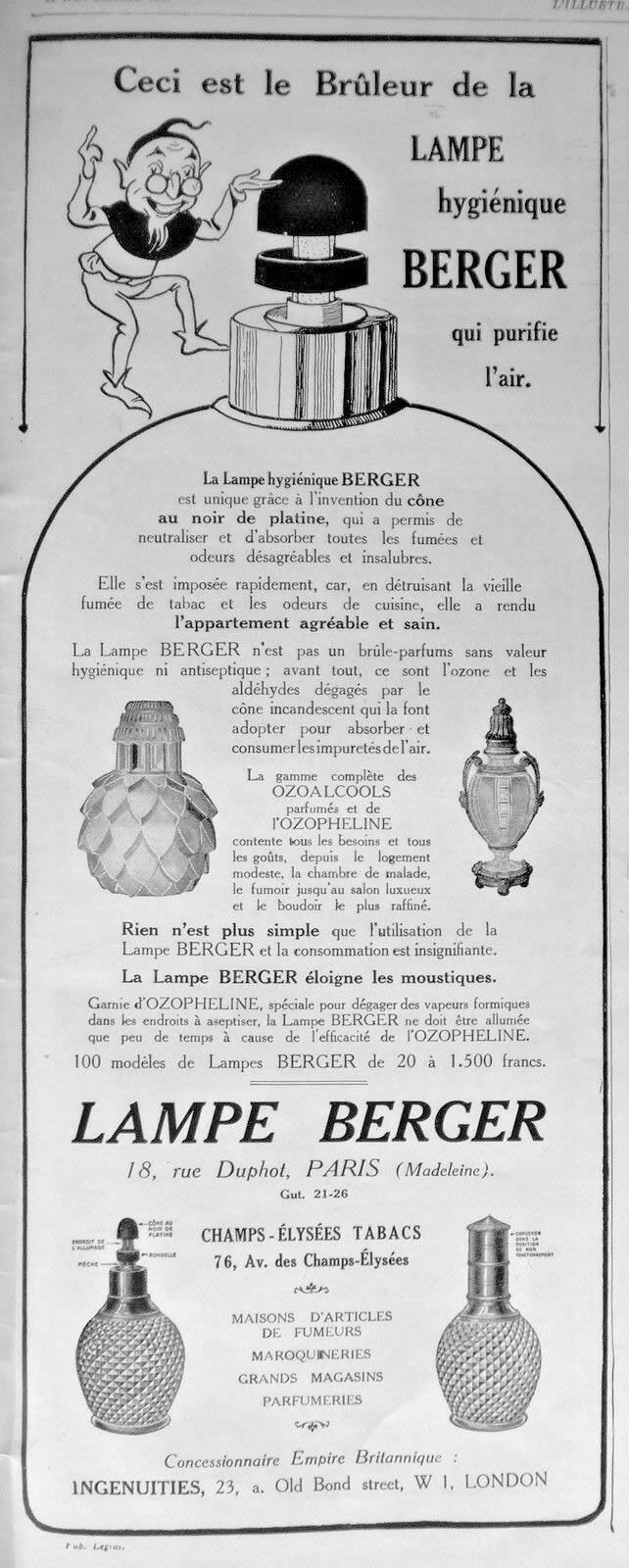 R. Lalique Lampe Berger Advertisement