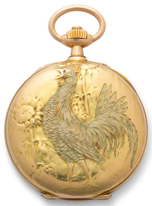R. Lalique Le Coq Pocket Watch