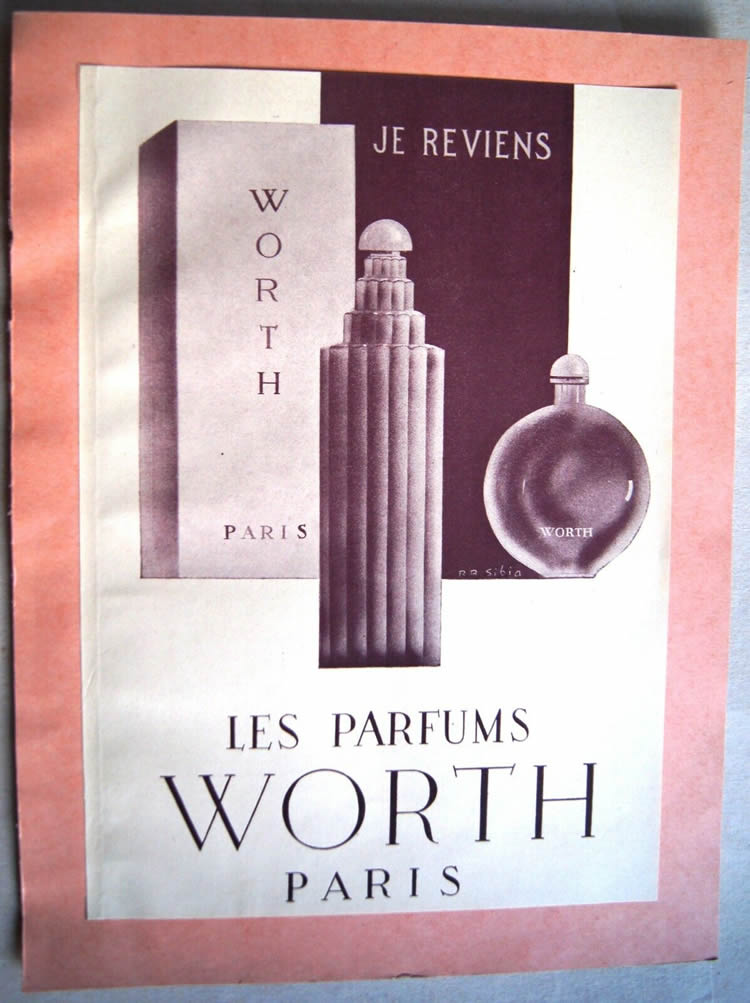 R. Lalique Worth Je Reviens L'Eventail Noel 1947 Magazine Ad