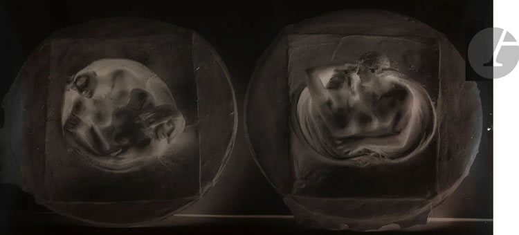 Rene Lalique Lovers Silver Gelatin-Bromide Dry Plate