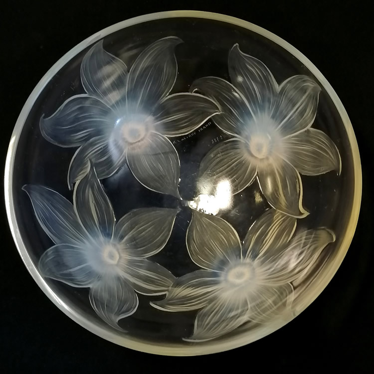 R. Lalique Lys Footed Bowl