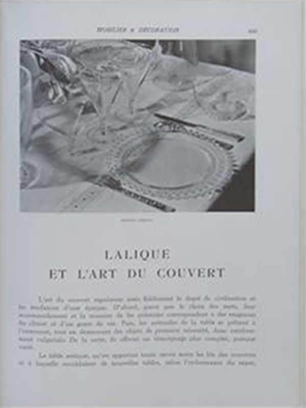 Rene Lalique Mobilier Et Decoration December 1937 No. 12 Magazine