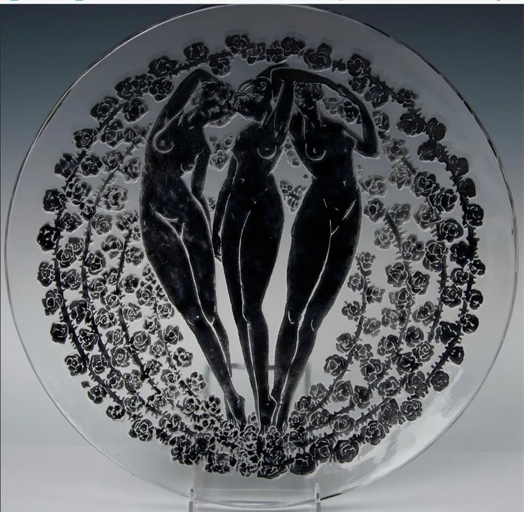 Rene Lalique Trois Figurines Plate