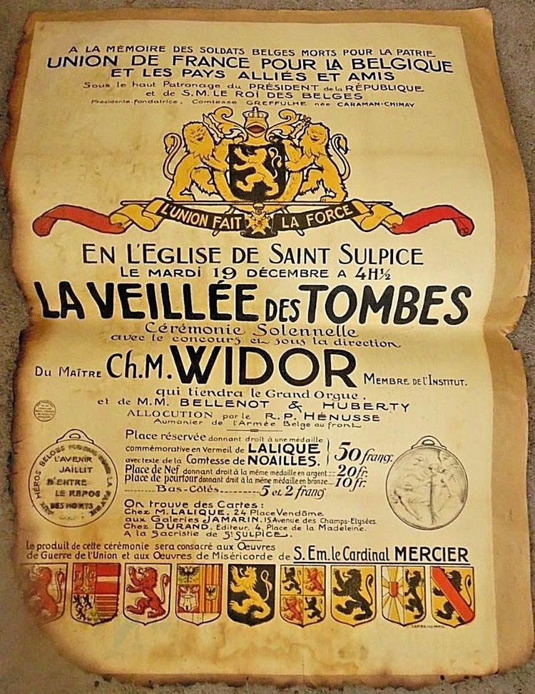 R. Lalique Union De France Pour La Belgique Poster