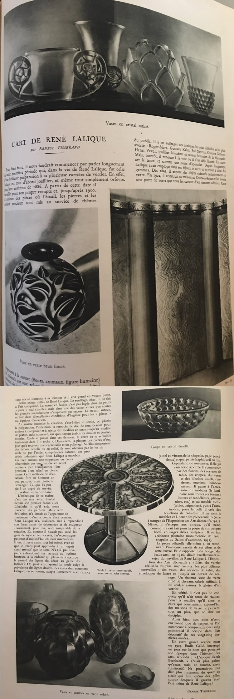Rene Lalique L'Illustration June 11 1932 Magazine
