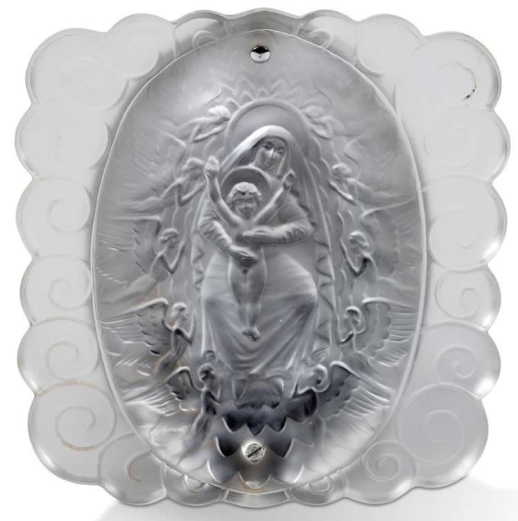 R. Lalique Vierge Aux Anges Plaque