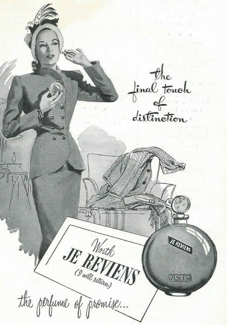 R. Lalique Je Reviens 1946 Advertisement