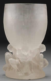 Lalique Vase Quatre Figurines Femmes Formant Soutien