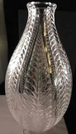 Acacia Lalique France Crystal Vase