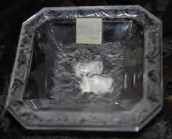 Anna Lalique France Crystal Modern Ashtray