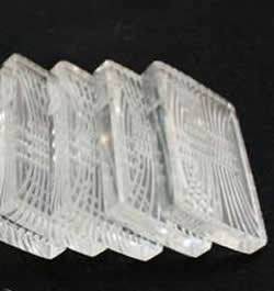 Chartres Lalique France Modern Crystal Knife Rests