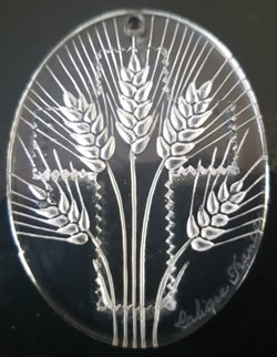 Croix Epis Lalique France Modern Crystal Pendant