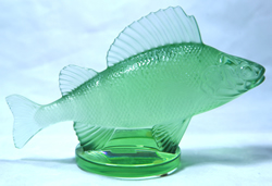 Perche Paperweight - Lalique France Modern Crystal Green