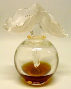 Vase Deux Anemones Lalique France Crystal Modern Perfume Bottle With Dauber