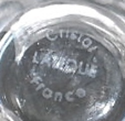 Cristal Lalique France Modern Signature Example No. 3