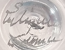 Lalique France Modern Crystal Script Signature Example No. 2A