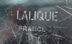 Lalique France Block Capital Letters Stenciled Signature Example No. 4