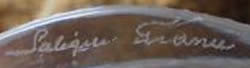 Lalique France Modern Crystal Script Signature Example No. 11