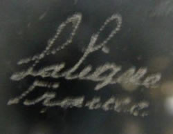 Lalique France Modern Crystal Script Signature Example No. 14