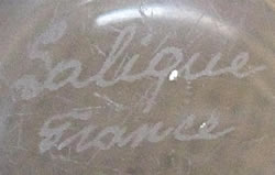 Lalique France Modern Crystal Script Signature Example No. 3