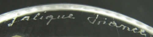 Lalique France Modern Crystal Script Signature Example No. 6