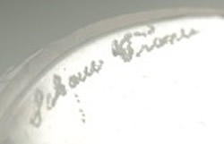 Lalique France Modern Crystal Script Signature Example No. 8