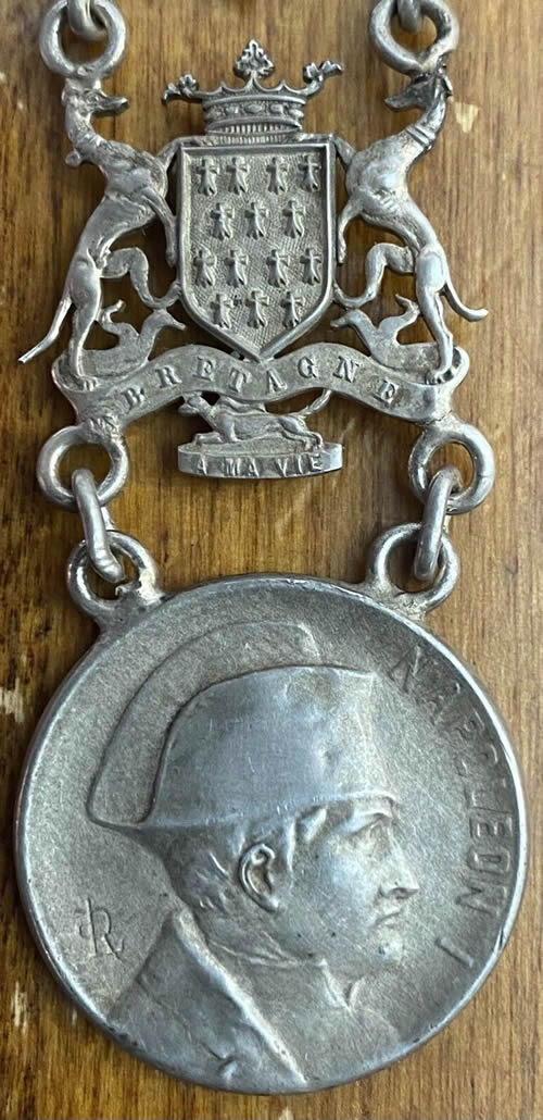 Louis Rault LR Napoleon 1 Sterling Silver Watch FOB Close-Up