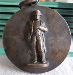 Louis Armand Rault Uniformed Soldier Medallion Pendant With Napoleon 1 On The Reverse - Soldier Side Shown And Is Not Marked