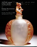Lalique Auction Catalogue For Sale: The Fifth Annual Lalique Auction with Perfume Presentations,  Rago Arts and Auction Center, New Jersey, November 6, 2004