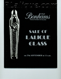 Lalique Auction Catalogue For Sale: Lalique Glass Bonhams, Knightsbridge, London, September 11, 1984