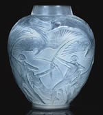 Rene Lalique Vase Archers in Frosted Glass