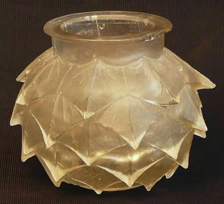 Rene Lalique Cire Perdue Vase Feuilles De Lierre Pointues 1930