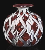 Rene Lalique Vase Penthievre in Amber Glass